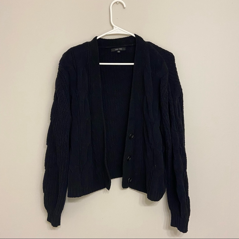 LIKE NEW Love Tree Chenille Cardigan